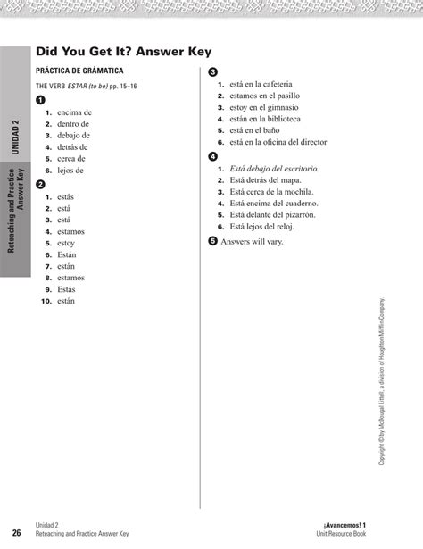 Unlock Spanish Mastery: Avancemos 3 Did You Get It Answers PDF for Comprehensive Comprehension